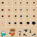 Safety Eyes 796pcs Plastic Safety Eyes and Noses, 6-20mm Black Craft Doll Eyes | - Image 2