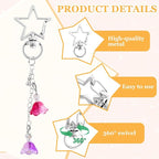 20PCS Star Swivel Keychain Clasps, DIY Accessories, Keyrings - Image 3