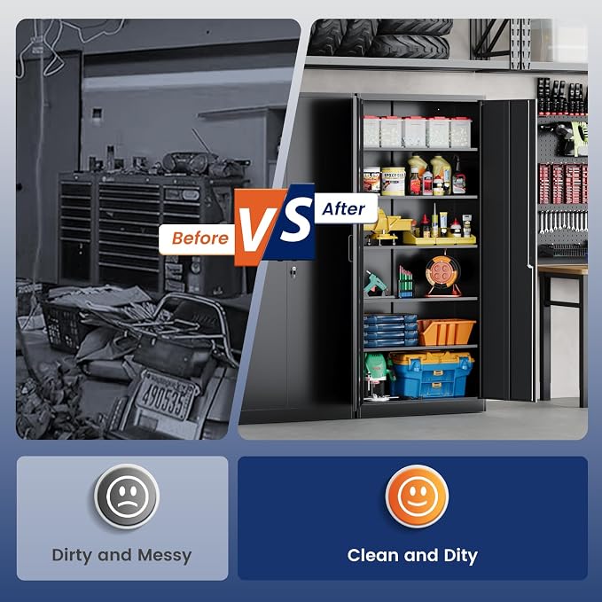 Yizosh Metal Garage Storage Cabinet - Image 9
