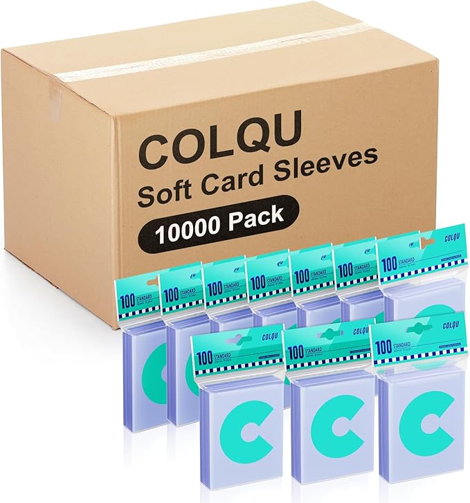 10000ct Clear Card Sleeves for Trading Cards, Soft Baseball Sports Card Sleeves by Unknown