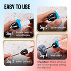Micro Drill Bits Set with Pin Vise Hand Drill Manual, Jewelry Drill Kit - Image 4