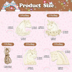 24 Pcs Unfinished Wood Unicorn Cutouts Wood Frame Embellishments - Image 2