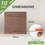 Rowood 10 Pack Walnut Plywood 1/8, 3mm Thick Unfinished Wood - Image 2