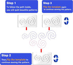 Kapyoo 3Pcs Free Motion Quilting Rulers and Templates Set Quilting Templates - Image 4
