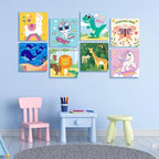 CONDA 12 Pcs Pre Drawn Canvas to Paint 6x6 Inch, Animal Pre Printed Canvas - Image 7
