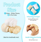 60G Needle Felting Wool White Wool Roving - Image 4