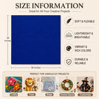 Royal Blue Large Felt Fabric 36" x 36", 1.4 mm Soft Felt Sheet, Nonwoven Fabric - Image 3