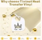 Tintnut Gold and Silver Holographic HTV Vinyl Roll, easy cut & weed, stretch - Image 3