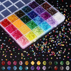 PH PandaHall 5808pcs Faceted Crystal Beads 4mm Acrylic Bicone Beads 24 Colors - Image 7