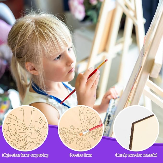 COCHIE 10PCS Large Halloween Unfinished Wood Crafts to Paint - Image 3