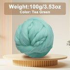 uxcell 3.53oz Wool Roving Yarn, Needle Felting Wool Fiber DIY Craft Needle Wet - Image 2