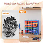 Krafetto 64 Grids Craft Paint Storage Organizer, Wall-mountable Paints Holder - Image 7