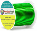 Mandala Crafts 14 Gauge Kelly Green Anodized Aluminum Craft Wire, 60 FT | by MandalaCrafts