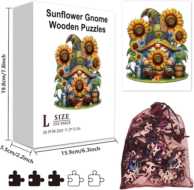 200pcs Wooden Puzzles for Adults Unique Animal Shaped Pieces | Colorful Funny - Image 4