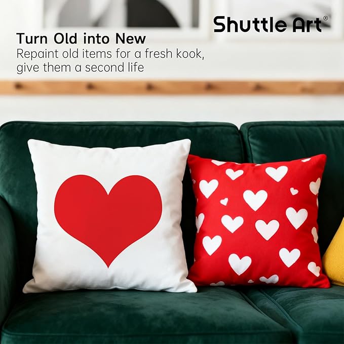 Shuttle Art Red Fabric Paint, 8.45 oz Fabric Paint - Image 7