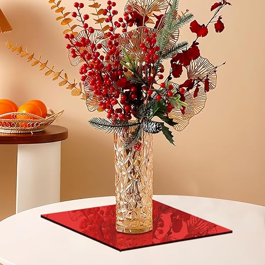 5 Pcs 12 x12 Inch Red Acrylic Mirror Sheet, 1/8 Inch Thick Opaque Glossy Mirror - Image 4