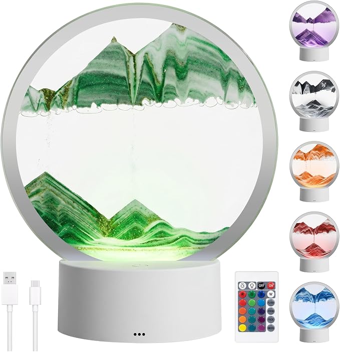 Meditation Sand lamp Liquid Motion 16 Color, Guided Visual Meditation Tool by Unknown