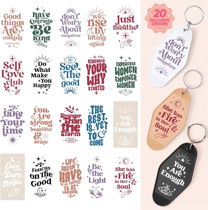 Kaciola Studio 80PCS Inspirational UV DTF Wrap Stickers-Inspirational Theme UV by KaciolaStudio