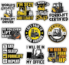 MAIANEY Funny Forklift Sticker Pack – Set of 10 Waterproof Vinyl Stickers by Maianey