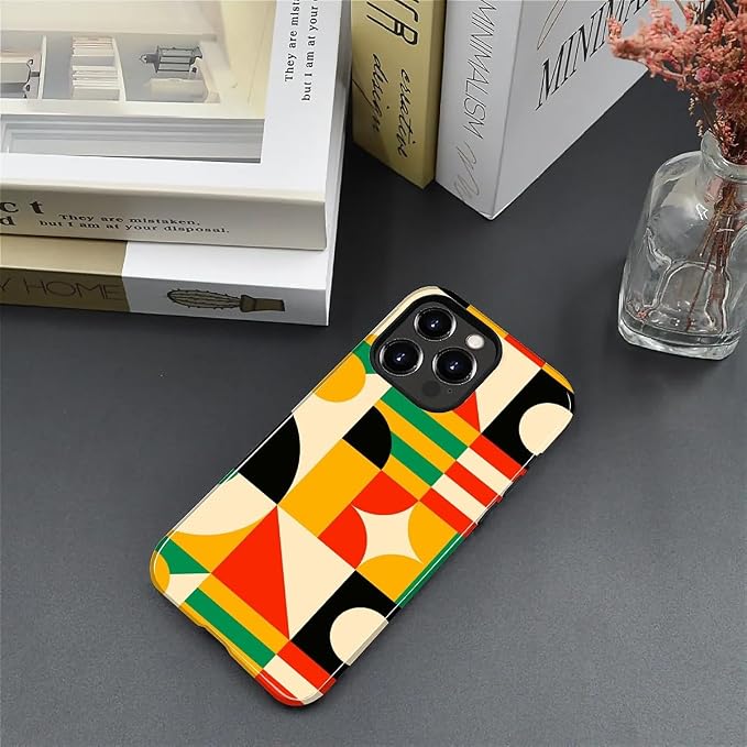 ZHEGAILIAN Case for iPhone 14 Pro Max, Geometric Colors Durable Shockproof - Image 4