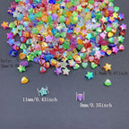 Jmassyang 600 PCS Acrylic Beads Heart Star Shape Charming Clear AB Colors Bead - Image 2
