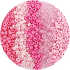 1100pcs QPIXVB Pink Pony Beads, Hair Bead by QPIXVB