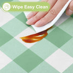 Smiry Rectangle Table Cloth, Waterproof Vinyl Tablecloth - Image 3
