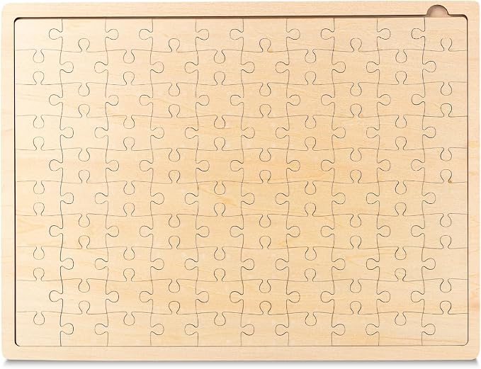 Mr. Pen- Blank Wooden Puzzle, 100 Pieces, 14.2" x 10.6" | Wooden Blank Puzzles by MrPen