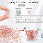 DomeStar 1 LB Flat Glass Marbles, Champagne Decorative Marbles - Image 2