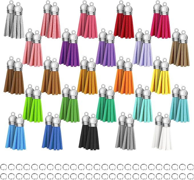 Youbay Keychain Tassel Charm Jewelry Making – Leather Tassel Keychain Charm by youbay