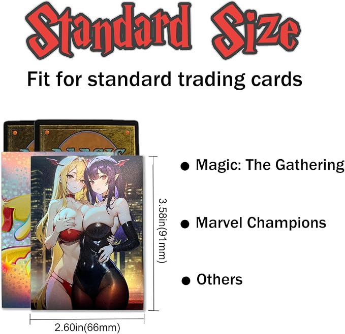 Custom Holographic Card Sleeves No Border, Laser Flashing Shiny Design - Image 3