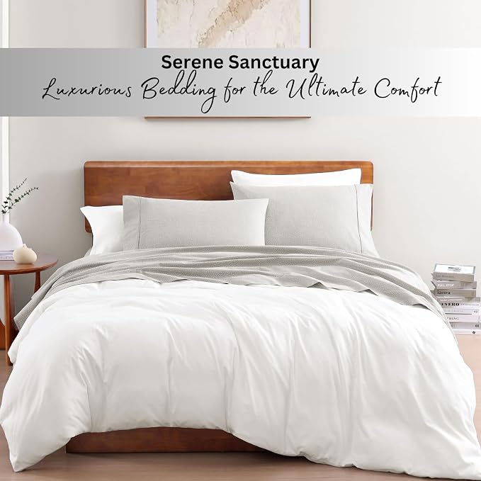 LANE LINEN Sustainably Produced 100% Organic Cotton Twin Bed Sheet Set - Image 7