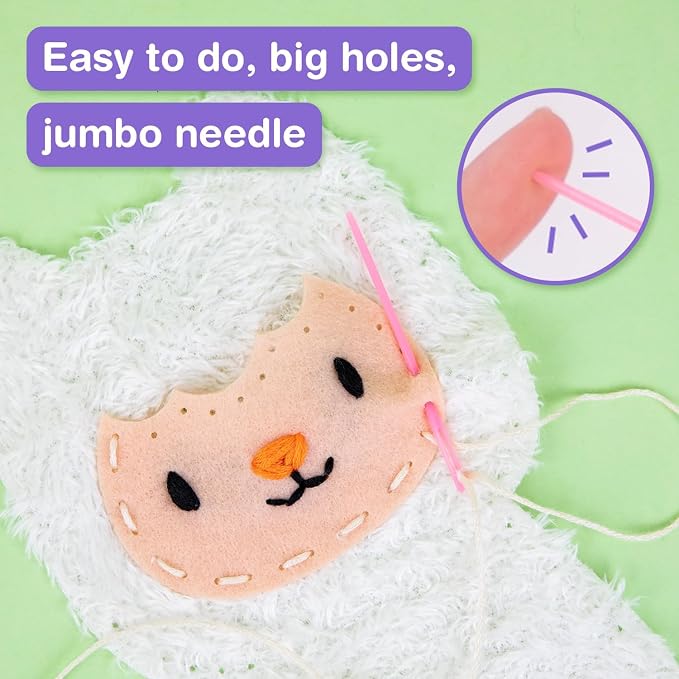 Avenir Sewing Kit for Kids Beginners My First Learn to Sew Craft, Plush Animal - Image 2