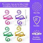 Vodolo 4PCS Gold Adjustable Yarn Tension Ring - Image 2