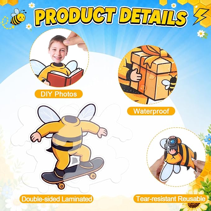 120pcs Bee Theme Cutouts Honey Bee Bulletin Board Decorations Back to School - Image 3