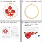 Tomato Embroidery Kits for Beginners Adults, Hand Embroidery Starter Kit - Image 7