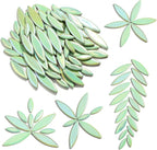 Yoption Petal Mosaic Tiles for Crafts, 200g Flower Leaf Ceramic Tiles Pieces by Yoption