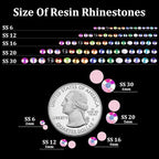 5000pcs 3mm Resin Rhinestones Bulk, Light Pink AB Flatback Round Jelly - Image 3