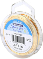 Artistic Wire, 18 Gauge Silver Plated Tarnish Resistant Colored Copper Craft by ArtisticWire
