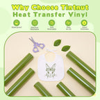 Tintnut Cactus Green Heat Transfer Vinyl, easy cut & weed, stretch washable - Image 3