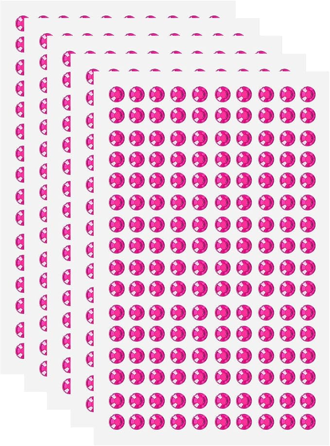 HARFINGTON 5 Sheet/800pcs Rhinestone Adhesive Stickers Self Adhesive Acrylic by HARFINGTON
