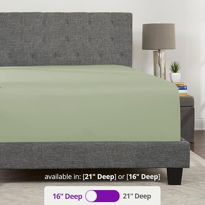 Full Fitted Sheet – Deep Pocket Full Size Fitted Sheets Only Real 16” Fitted - Image 3