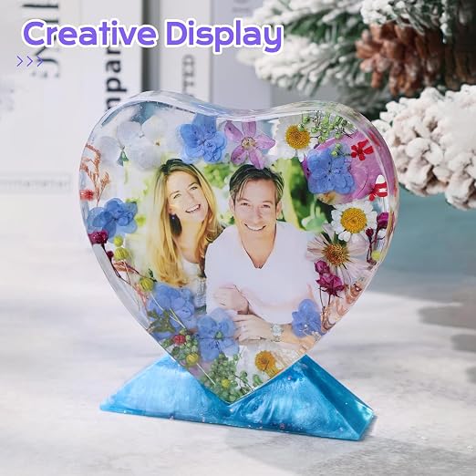 HeyClear Epoxy Resin Picture Frame Heart-Mold Kit, 34oz Clear and Hard Resina - Image 5