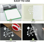 HTVRONT White Glitter HTV Heat Transfer Vinyl, 11 Pack, Compatible - Image 4