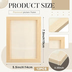 Kathfly 12 Pcs 5 x 7'' Wood Panel Boards, Unfinished Wood Canvas Panels - Image 2