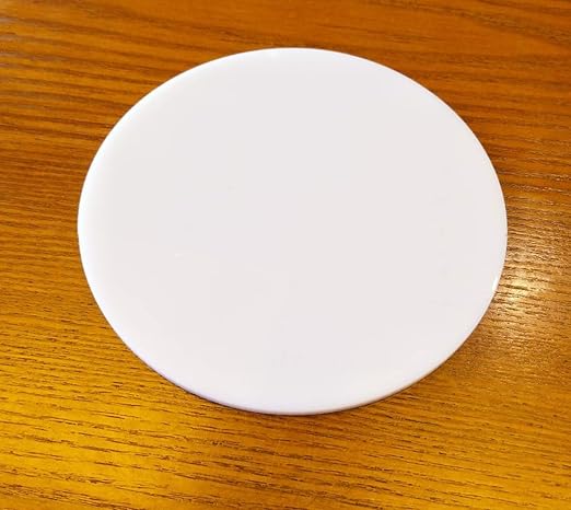 Set of 20 White Acrylic Discs, 1/8" Thick Round White Circle Blanks 4.5'' by ACFENG