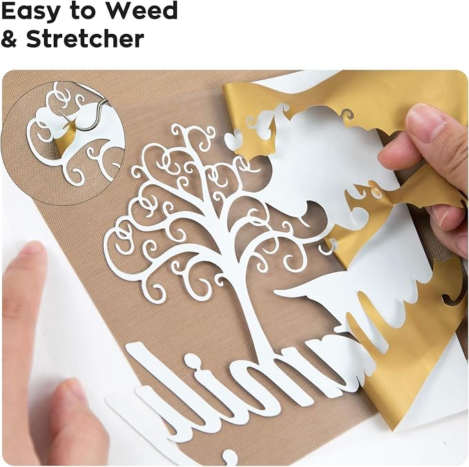 Dysania Gold Heat Transfer Vinyl, 10 Pack 12 x 12in Gold HTV Vinyl | Iron on - Image 3