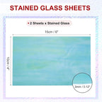 PATIKIL 4 x 6 Inch Transparent Stained Glass Sheets, 2 Sheets Mosaic Glass - Image 2