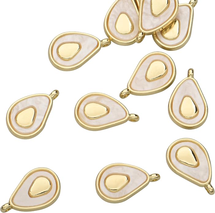 Pack of 20 Shell Charms Gold Plated Pendants Color Retention Pendants by Zicdije