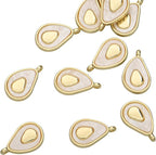 Pack of 20 Shell Charms Gold Plated Pendants Color Retention Pendants by Zicdije